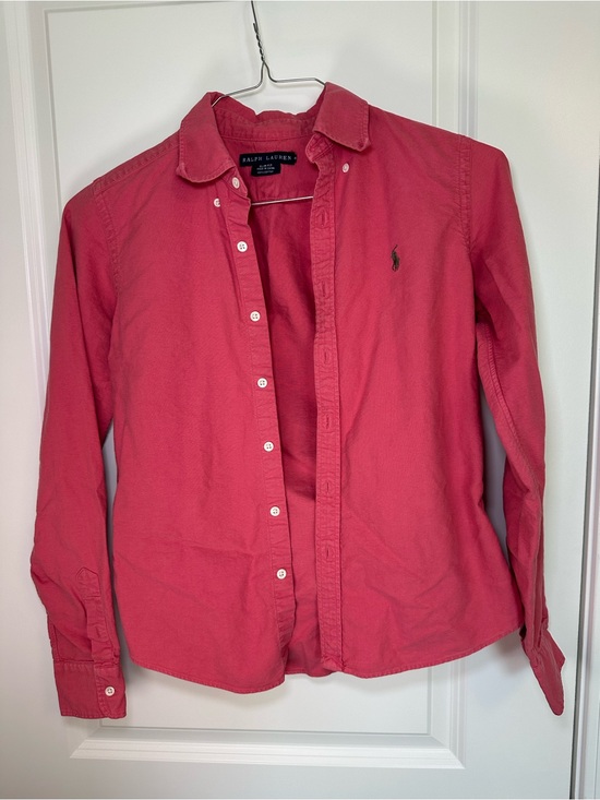 Ralph Lauren Tops - Ralph Lauren Coral Button-Down Shirt with Embroidered Pony